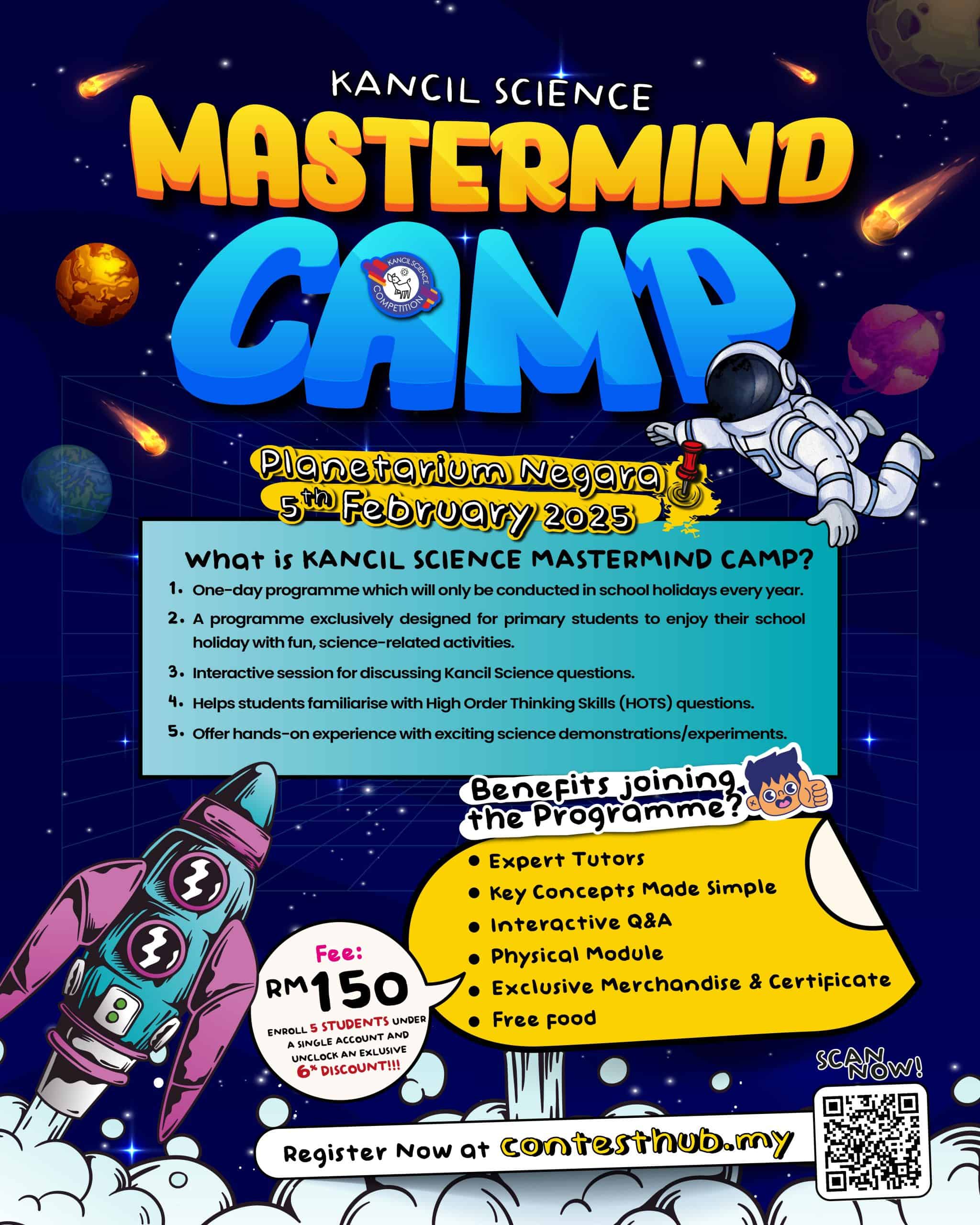 Kancil Science Mastermind Camp 2025 poster