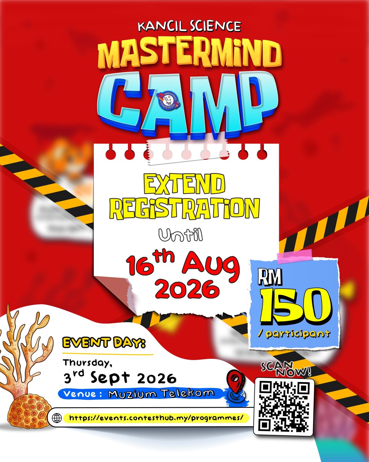 Kancil Science Mastermind Camp — registration extended until 16 August 2026