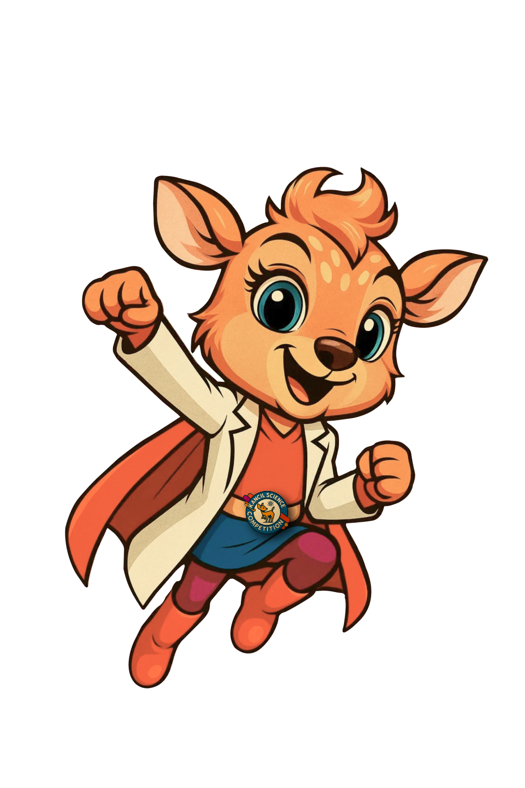 Kancil mascot celebrating
